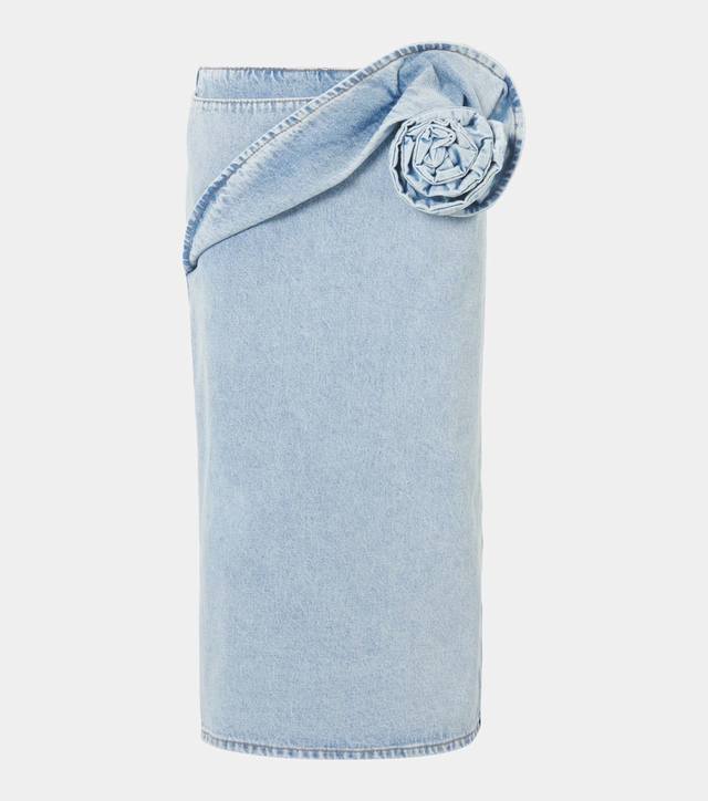 Magda New Flower Denim Skirt! Cotton Sml