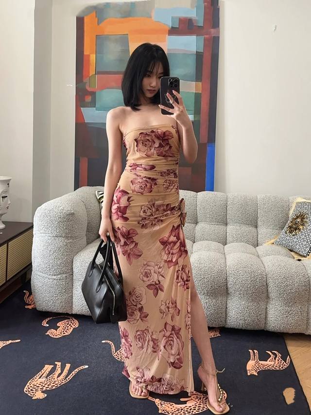 Magda printed wrap dress! Sml