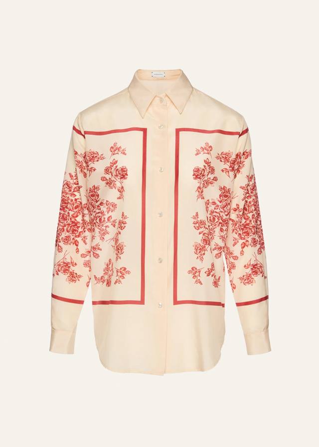 Silk printed shirt! Rayon reactive printing positioning cutting Sml