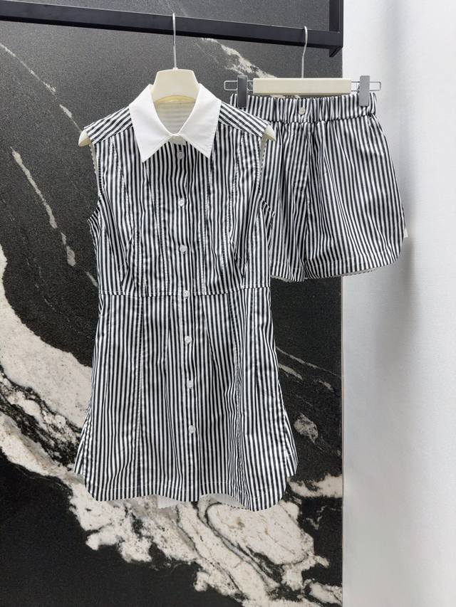 Max 25Ss Spring and summer new temperament commuter striped suit Pinstripe contr