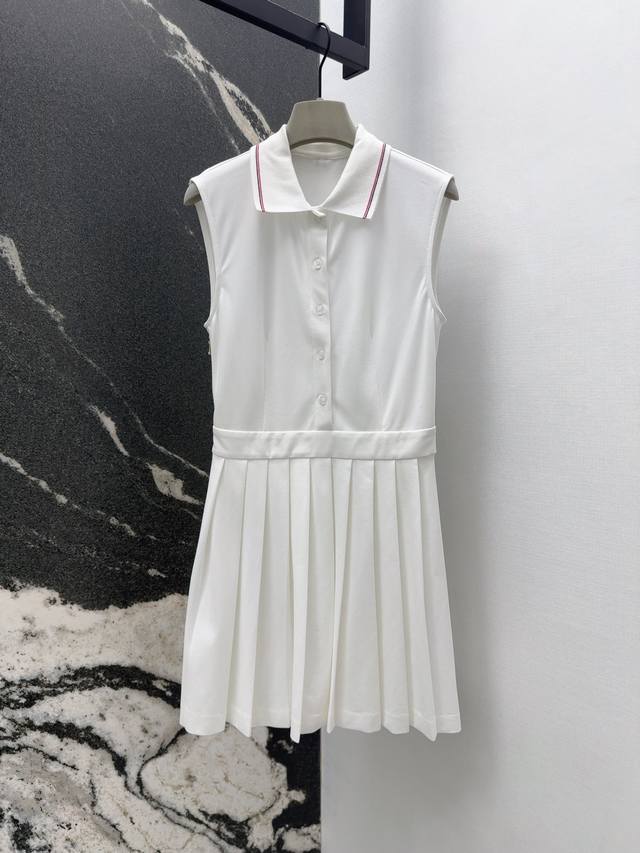 Tb 25Ss New arrival in spring and summer Classic ribbon stitching pleated Polo d