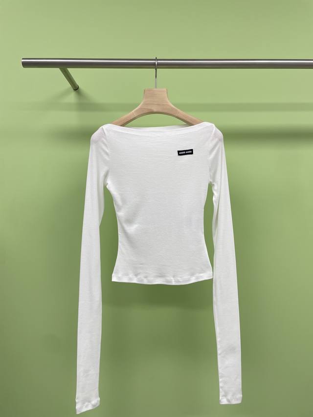 Miumiu 2025 spring and summer new lazy style one-shoulder top, do you have it? H