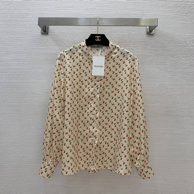 Valentin*O's new style all-over cherry print, Hong Kong style, fashionable loose