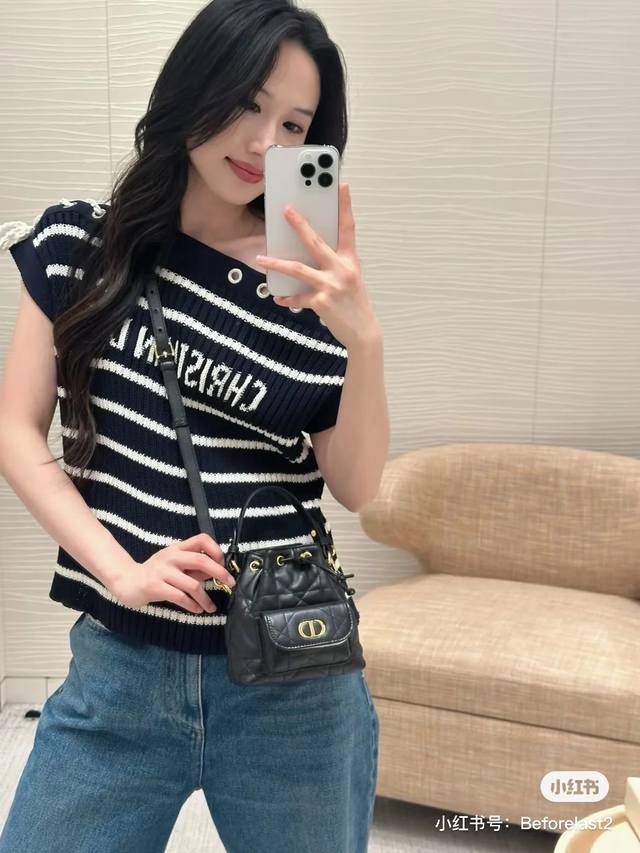 Dio* new style chest letter logo shoulder cross straps personality design slim f