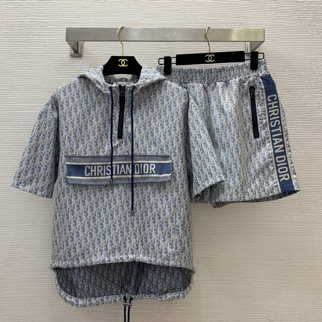 Dio* new custom monogram jacquard logo fashionable personality suit! Short front