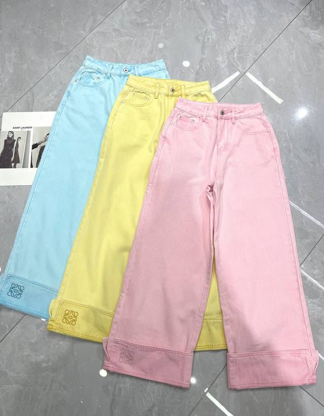 Details Loew* new straight color hem straight pants are perfect for spring [Let