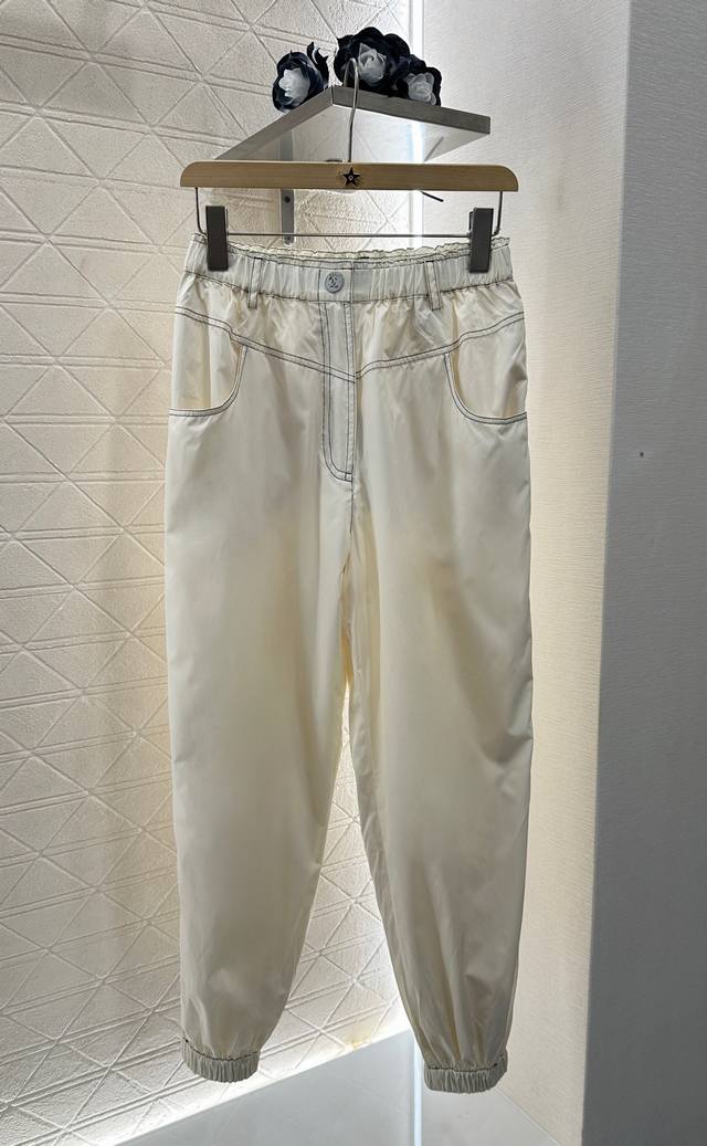 Chane* 2025 new arrivals high-waisted cuffed trousers Customized Yb imported mat