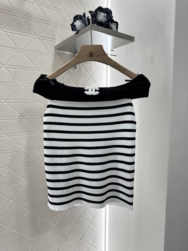 Chane* 2025 new arrivals One-shoulder knit top Customized Yb imported yarn woven