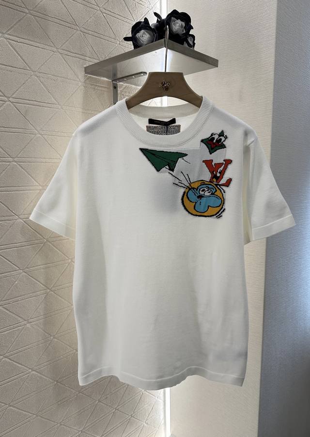 Louis Vuitto* 2025 new arrivals round neck cartoon knitted top custom made Yb co
