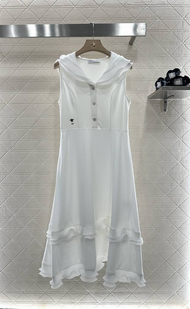 Dio* 2025 new arrivals hooded vest dress custom Yb imported acetate material tex