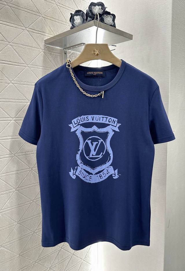 Louis Vuitto* 2025 new arrivals printed chain custom Yb mercerized cotton materi