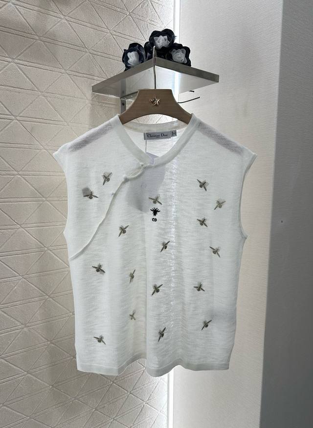 Dio* 2025 new products on the shelves New Chinese style embroidered knitted vest
