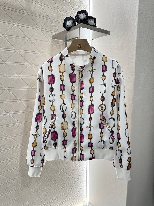 Louis Vuitto* 2025 new arrivals Reversible printed jacket Customized Yb imported