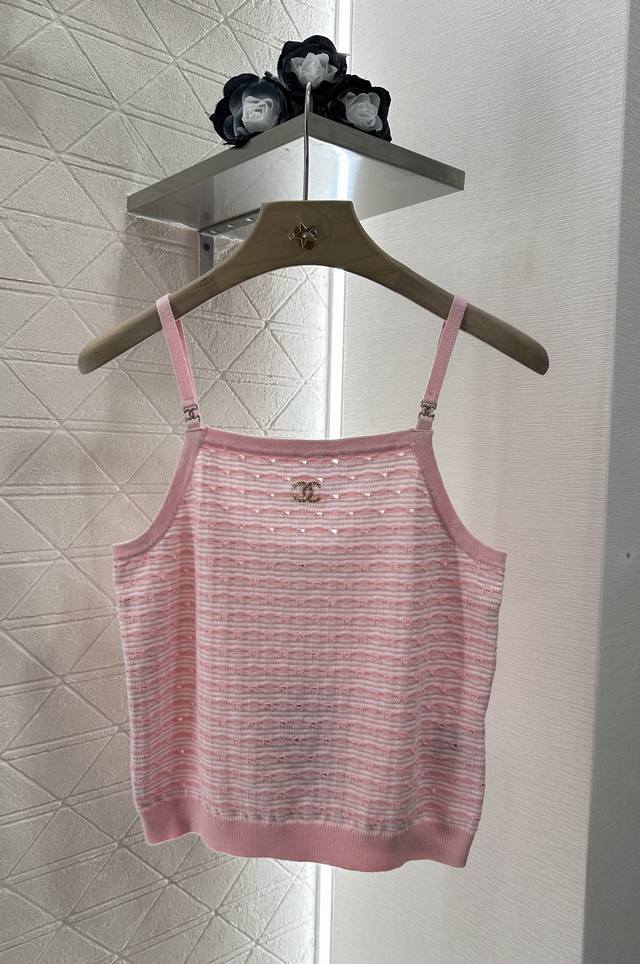 Chane* 2025 New Arrivals Knitted Camisole Customized Yb cotton yarn woven with f