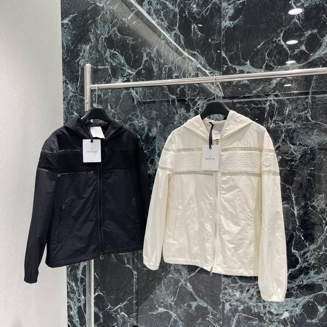 Moncler 25 new summer hooded sun protection jacket with waffle texture and sun p
