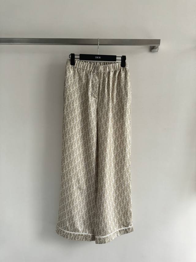 Dio*25Ss New elastic waist silk wide-leg trousers, very comfortable, classic pri