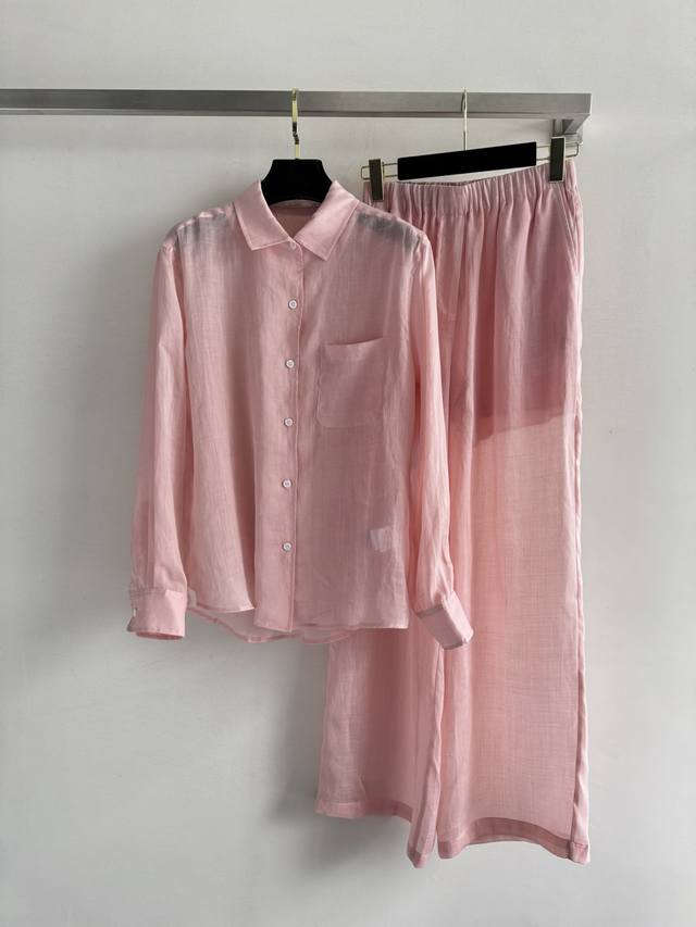 Loro Pian* 25Ss new fashion casual linen suit is loose and comfortable, and it i