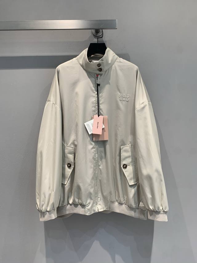 Original development Miumi*2025 early autumn new boyfriend style embroidered let