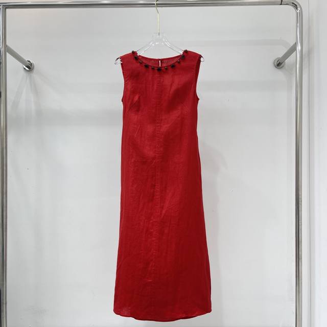 New style stylish sleeveless linen dress, super comfortable to the touch, super
