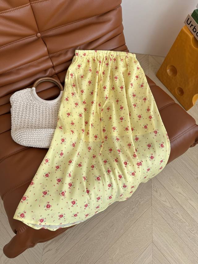 Summer small floral 25 Spring and summer Korean style gentle small floral skirt