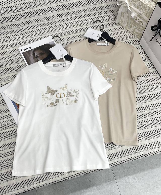 25Ss New style for early spring Di*Or heavy embroidered sequin butterfly Cd lett