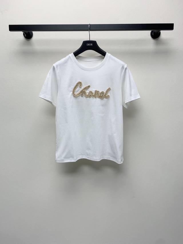 Spring and Summer New Round Neck Knitted Logo Short Sleeve Sml