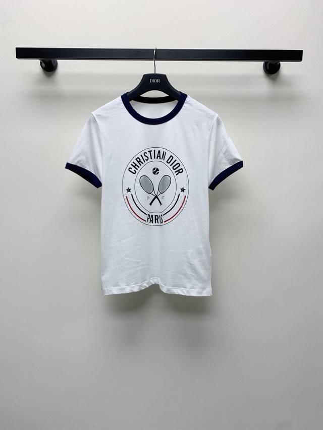 Spring and summer new round neck stitching printed Logo short sleeves Sml