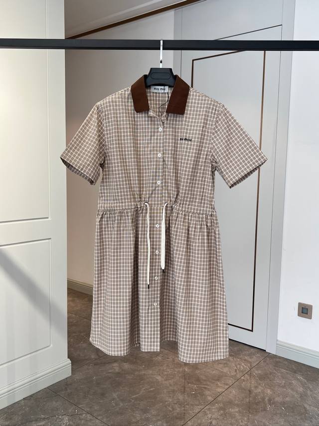 Miumiu correct version original development series. Check mini dress, this dress