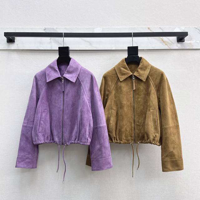 Exclusive first release of Loe 25Ss Early Autumn latest retro suede jacket leath