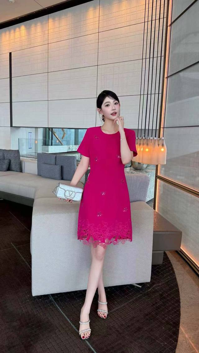 dress Hot new products are here High-end women's wear French hollow embroidered