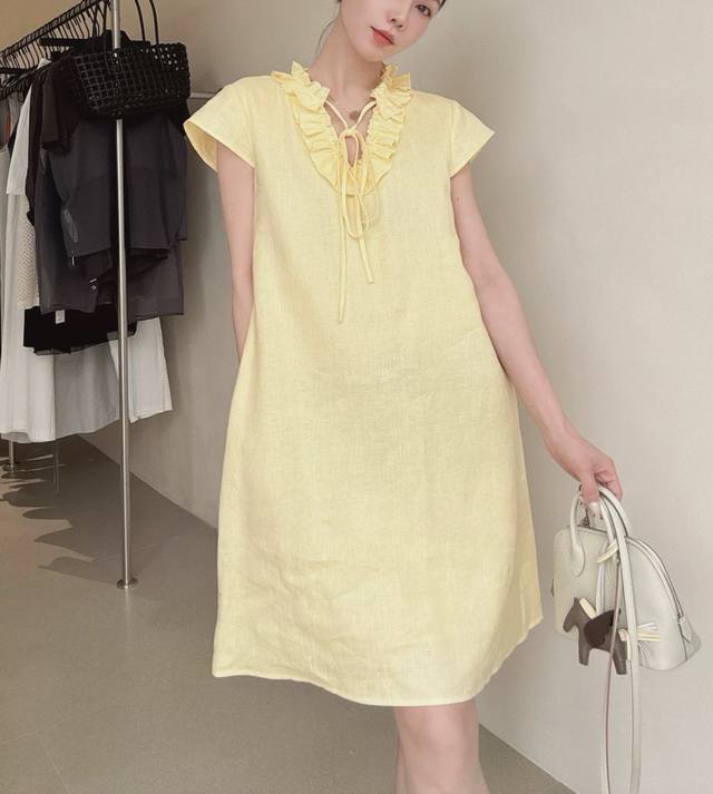 Dress Heavy 100% linen 2-color dress! High quality! Hot sale! Lining is made of