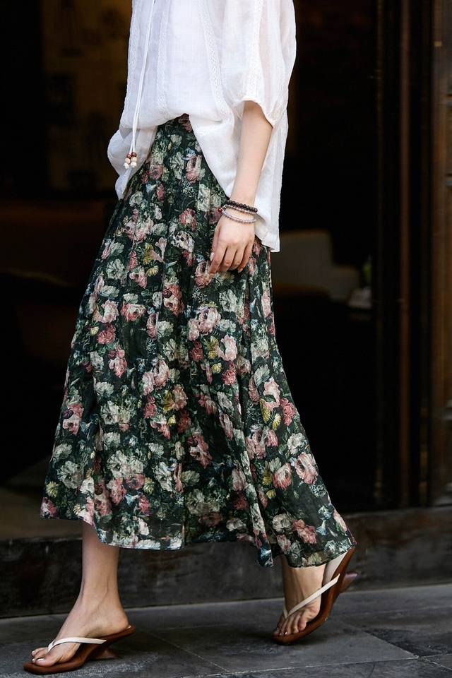 Skirt Super hot! Super beautiful! Ten take ten make up! Like a summer flower! 10