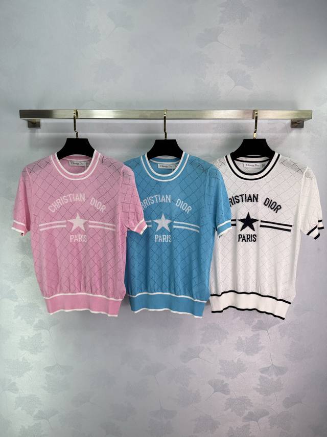 Dio* 2025 Spring and Summer New Series! Round Neck Knitted Short Sleeves! Custom