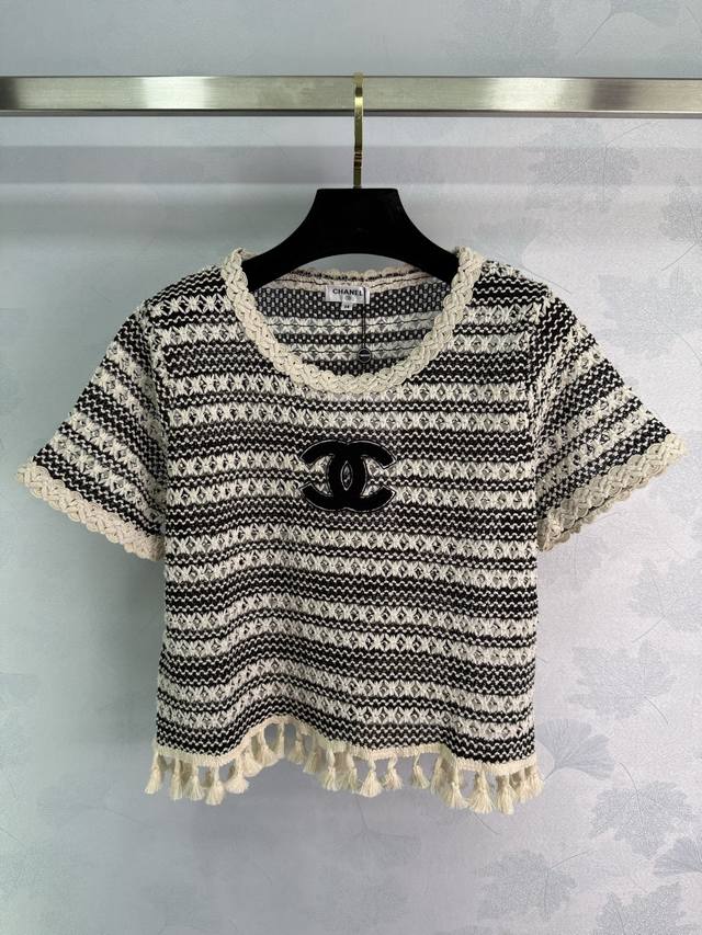 Chane*2025 new arrivals Braided tassel knitted short sleeves custom made Yb cott