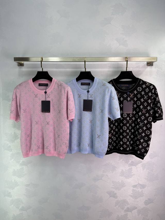 Louis Vui*Ton 2025 Spring and Summer latest collection! Letter logo knitted shor