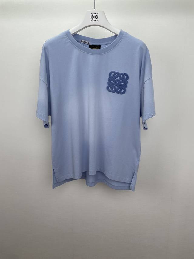 Loew*25Ss embroidered logo gradient short sleeve T-shirt is refreshing and age-r