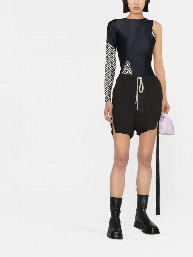 Rick Owens 2025 new summer double-layer thin fabric close-fitting design slit ri
