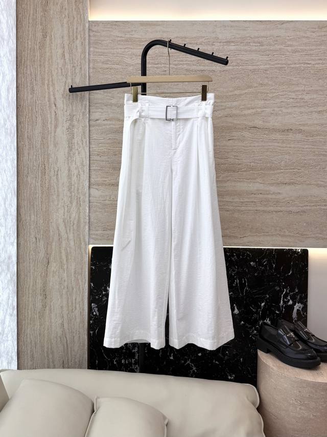 Lz25055# New pants Bc Top original wide-leg pants bud high-leg pants apricot whi