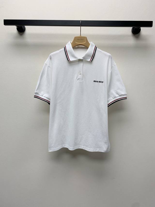Spring and summer new lapel knitted embroidered logo short sleeves, Sml