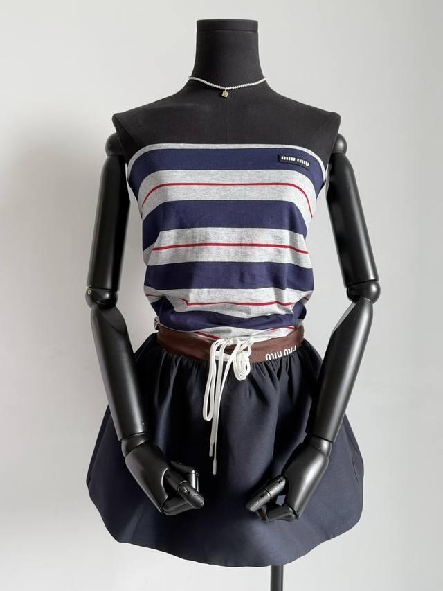 Miumiu summer top quality stretch tube top Correct version Super whitening strip