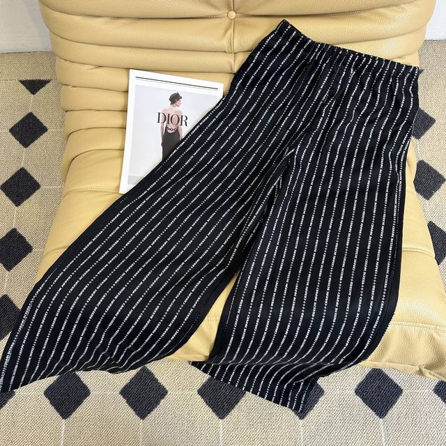 25 Spring and summer new fashion brand design full-printed letter trousers thin