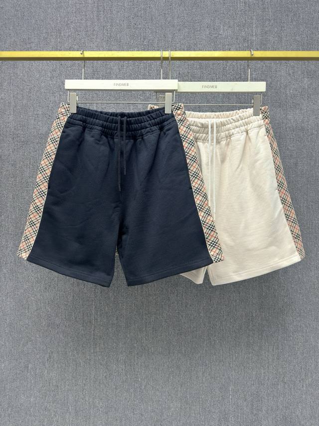 Bb-Z, ,B*Urberry 25Ss New for the season Checked cotton blend shorts Drawstring