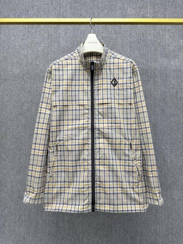 Do-Z, ,Di*R 2025Fw New Fall/Winter Collection Plaid stand collar long sleeve jac