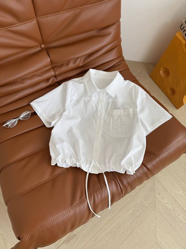 Casual daily wear guide 25Ss Pocket embroidered logo short-sleeved shirt is simp