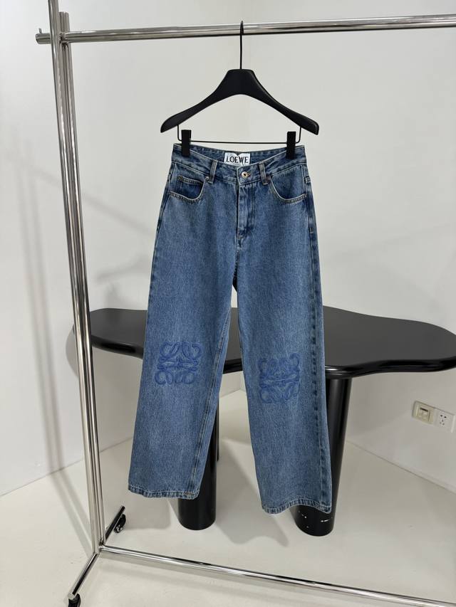 25 New straight jeans Mid-rise large size design Washed denim loose five-pocket