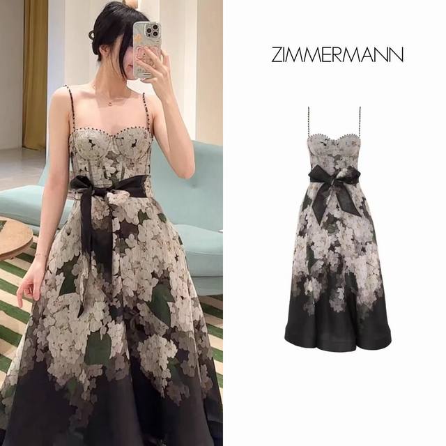 Zimmermann Australian noblewoman holiday style black hydrangea print detail shou