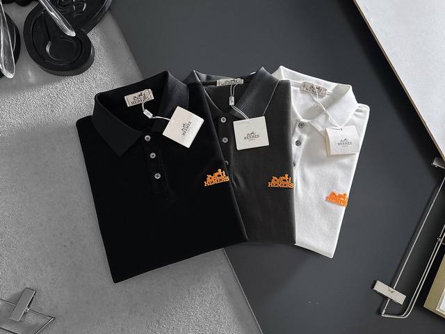 2025 Spring and Summer New Polo Shirt Business Casual Lapel Short Sleeve T-shirt