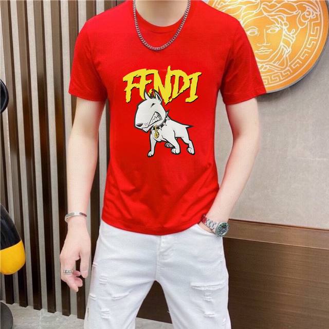 Fendi, the original men's casual short-sleeved T-shirt for fat people, a new pro