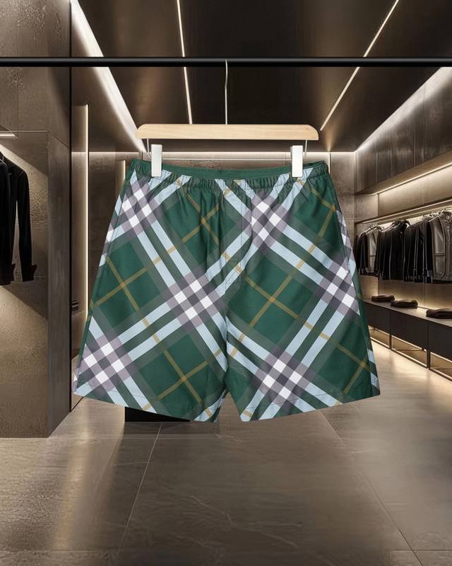 Bur Burberry's hit is coming. Classic twill large plaid quick-drying beach casua