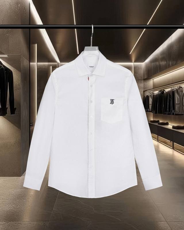 Bur Burberry's hot-selling items are coming. Poplin check chest pocket Bt embroi